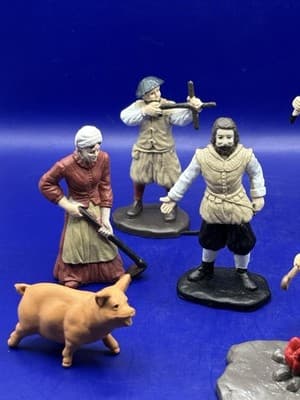 Safari Ltd Jamestown Colonial America Figure Lot John Smith Pig Fire 8pc - Thumbnail 3