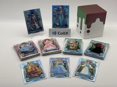 Disney Topps Wonder 75+ Card Lot Custom Magnetic Box Elsa Olaf Genie Ursula - Thumbnail 2