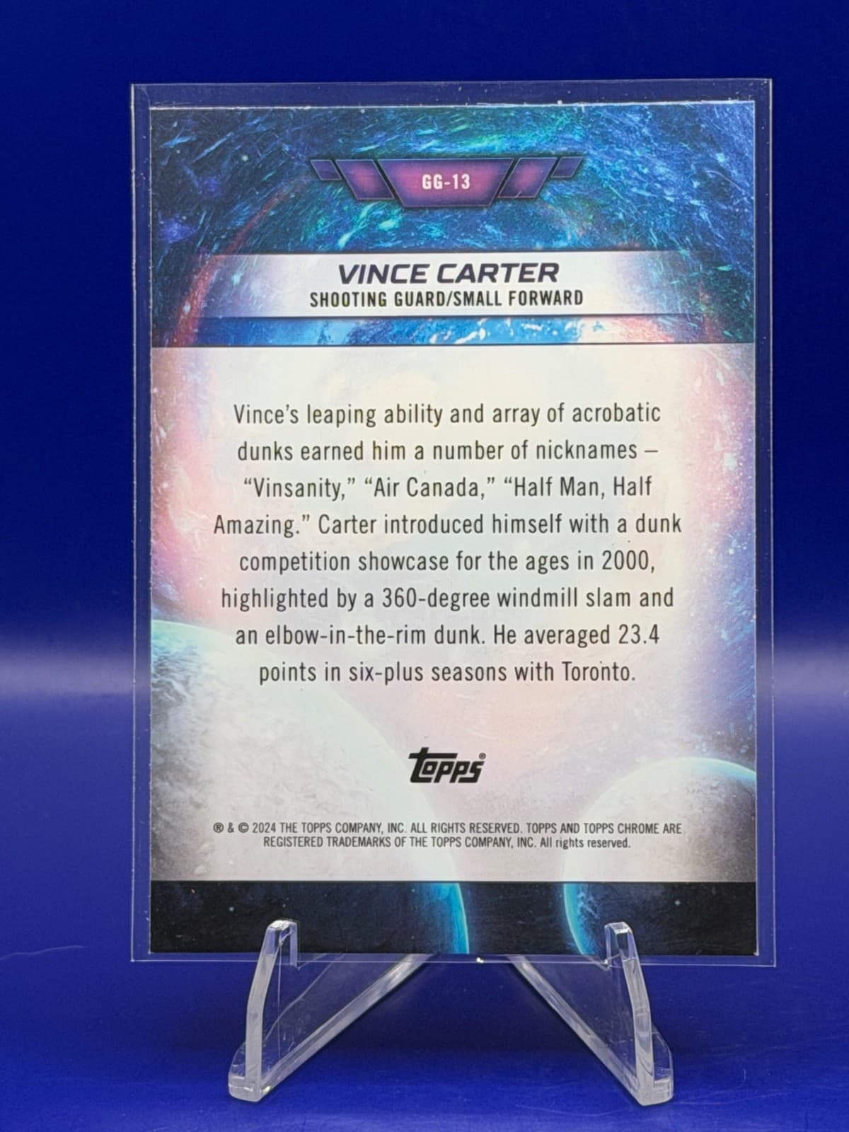 2023-24 Topps Cosmic Chrome - Galaxy Greats Vince Carter #GG-13 - Thumbnail 2