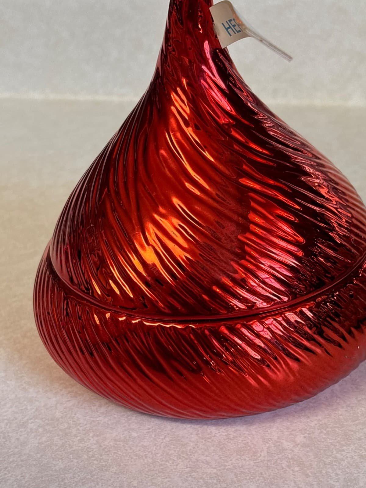Hershey's Kisses Teleflora Silver Ceramic Covered Candy Dish 1993 Vintage - Thumbnail 8