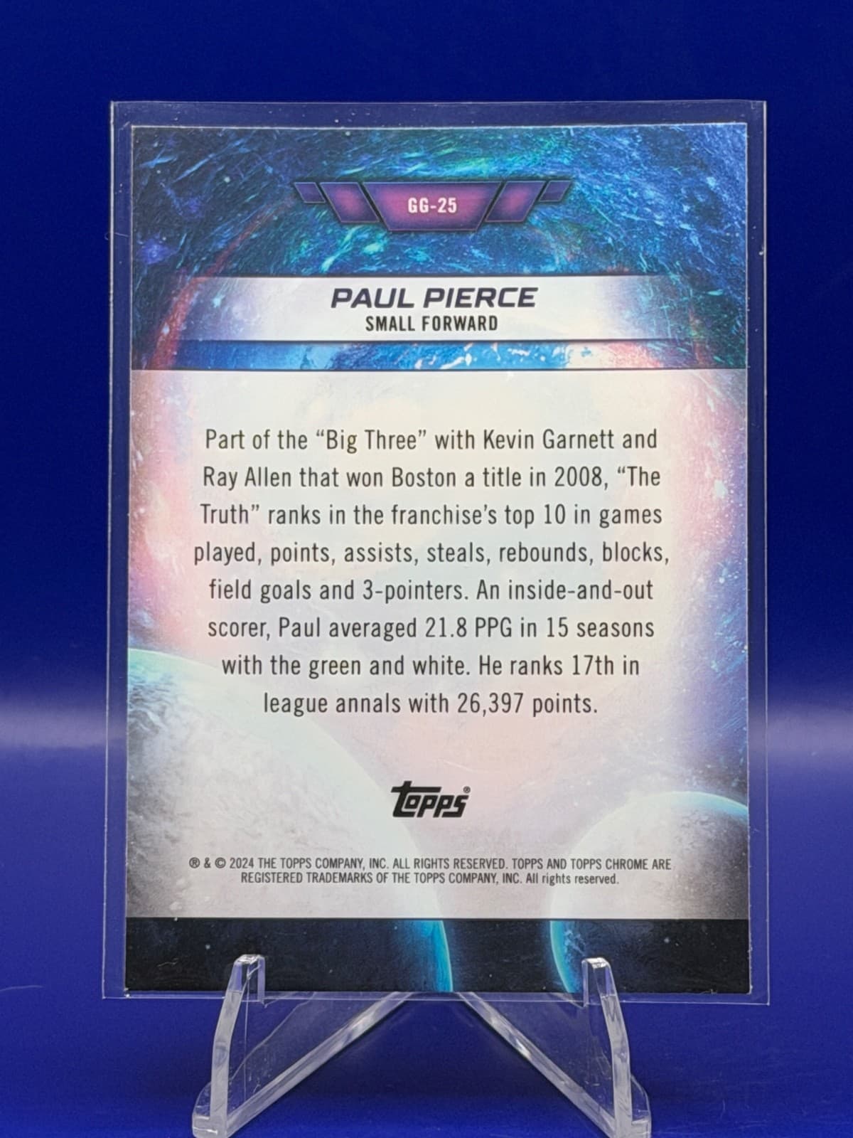 2023-24 Topps Cosmic Chrome - Galaxy Greats Paul Pierce #GG-25 - Thumbnail 2