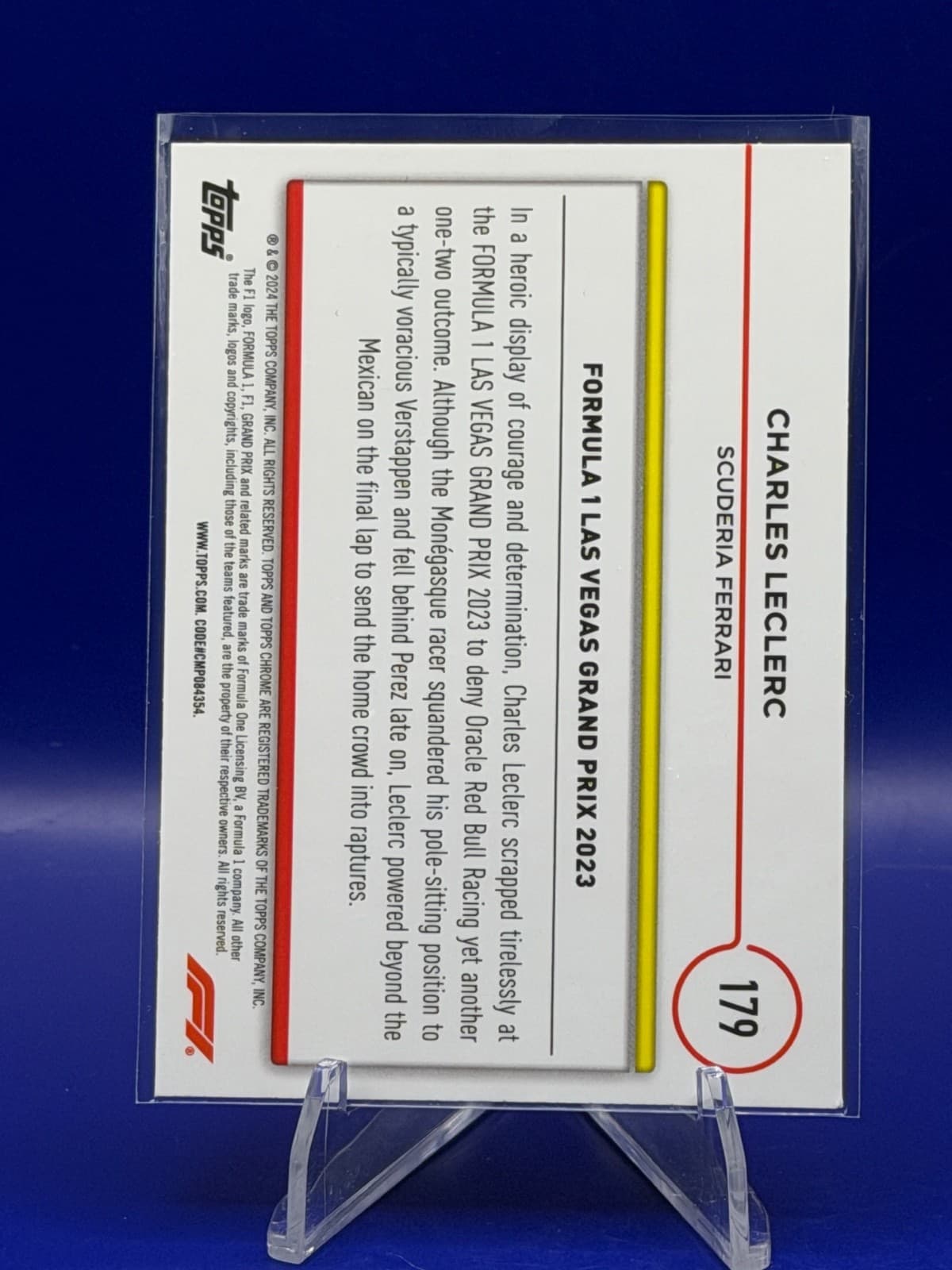 2024 Topps Chrome Formula 1 - Grand Prix Driver of the Day Charles Leclerc #179 - Thumbnail 2