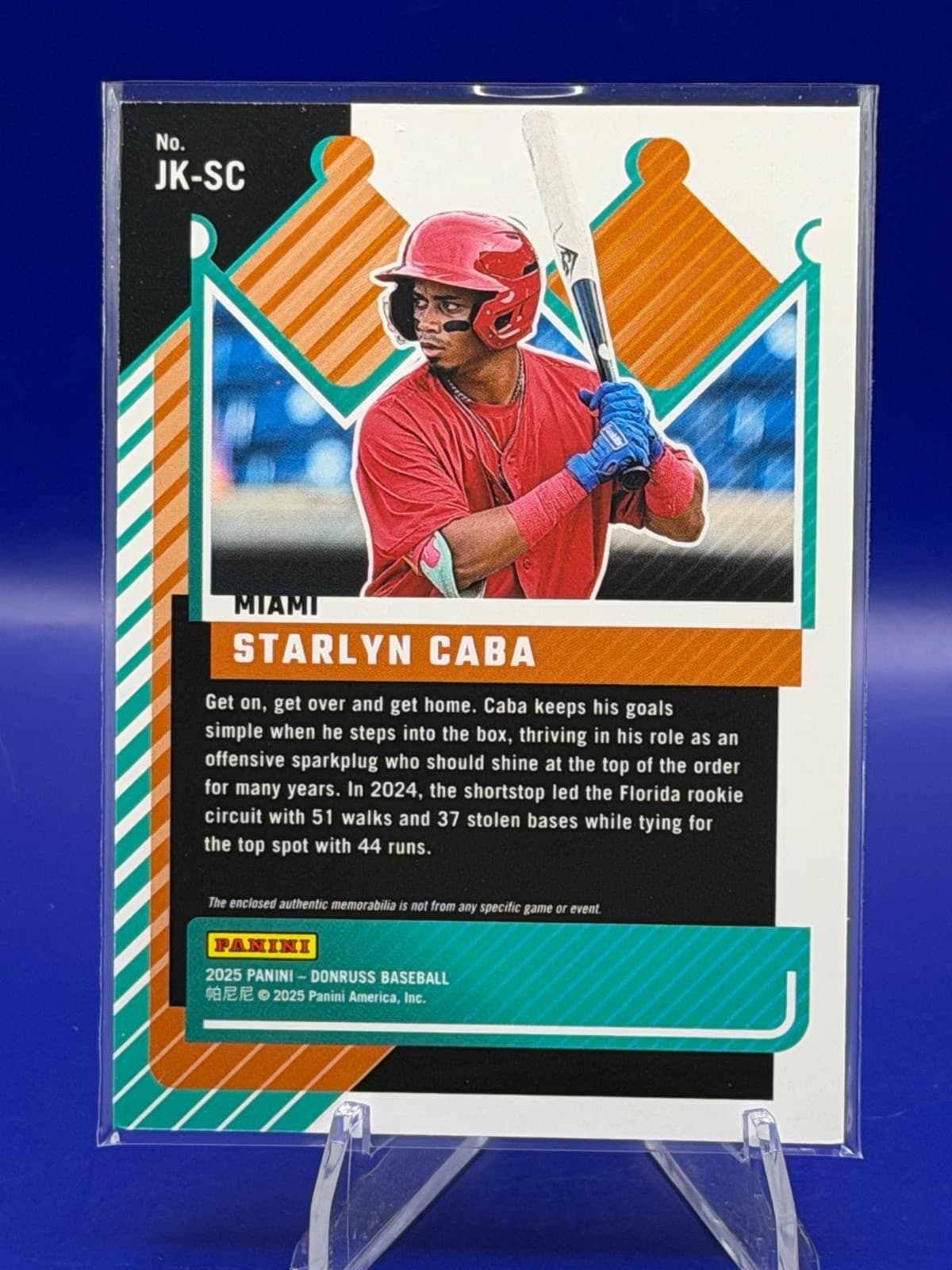 2025 Panini Donruss Starlyn Caba Jersey Kings Blue Ice RC #JK-SC - Thumbnail 2