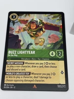 Disney Lorcana Wilds Unknown Toy Story Lot 16 Cards Woody Buzz Rex RC - Thumbnail 3