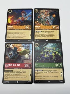 Disney Lorcana Wilds Unknown Toy Story Lot 16 Cards Woody Buzz Rex RC - Thumbnail 8