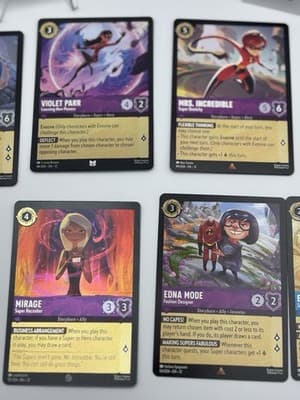 ✨ Disney Lorcana Wilds Unknown Incredibles 12 Card Lot 🔥 2 Cold Foils! - Thumbnail 5