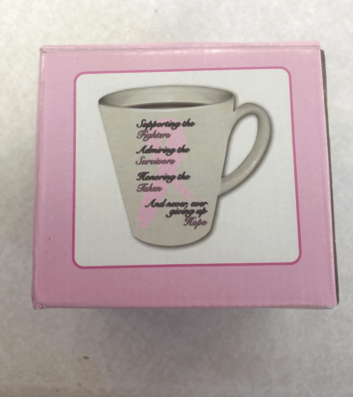 Breast Cancer Awareness Mug Pink Ribbon Supporting Fighters Survivors New Box Ce - Thumbnail 2