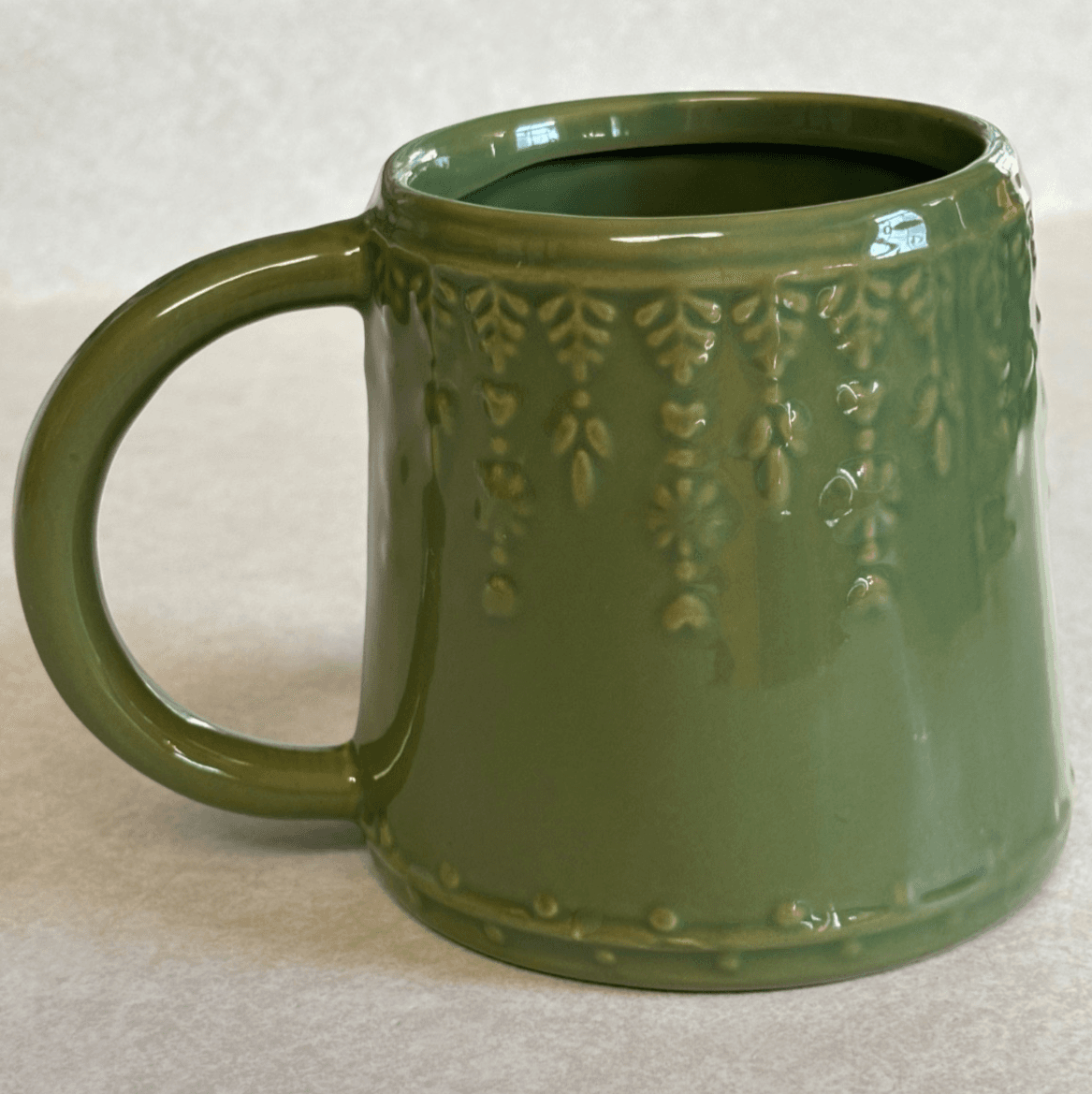 Sunday Morning Ceramics Mug COFFEE TEA WREATH GREEN CHRISTMAS HOLIDAY Ceramic - Thumbnail 2