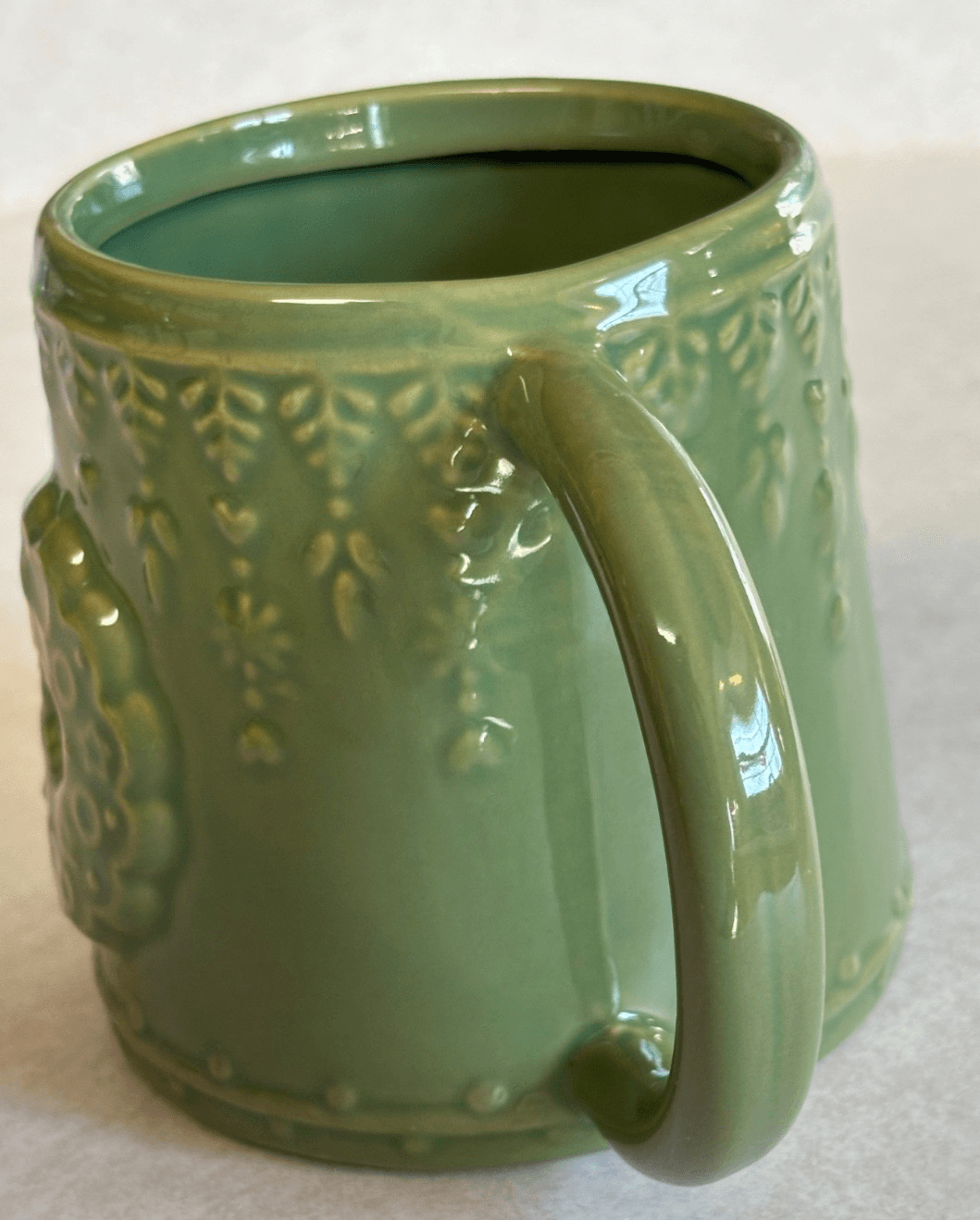 Sunday Morning Ceramics Mug COFFEE TEA WREATH GREEN CHRISTMAS HOLIDAY Ceramic - Thumbnail 3