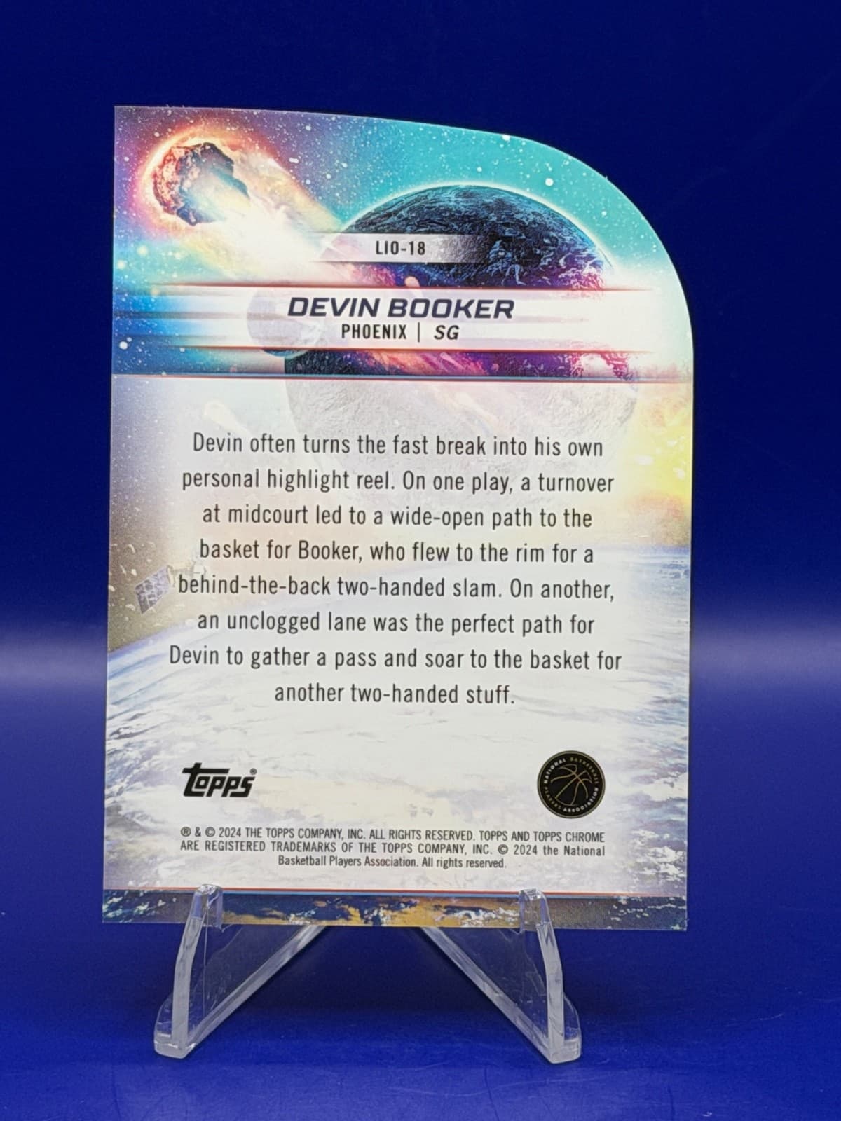 2023-24 Topps Cosmic Chrome - Launched Into Orbit Devin Booker #LIO-18 - Thumbnail 2