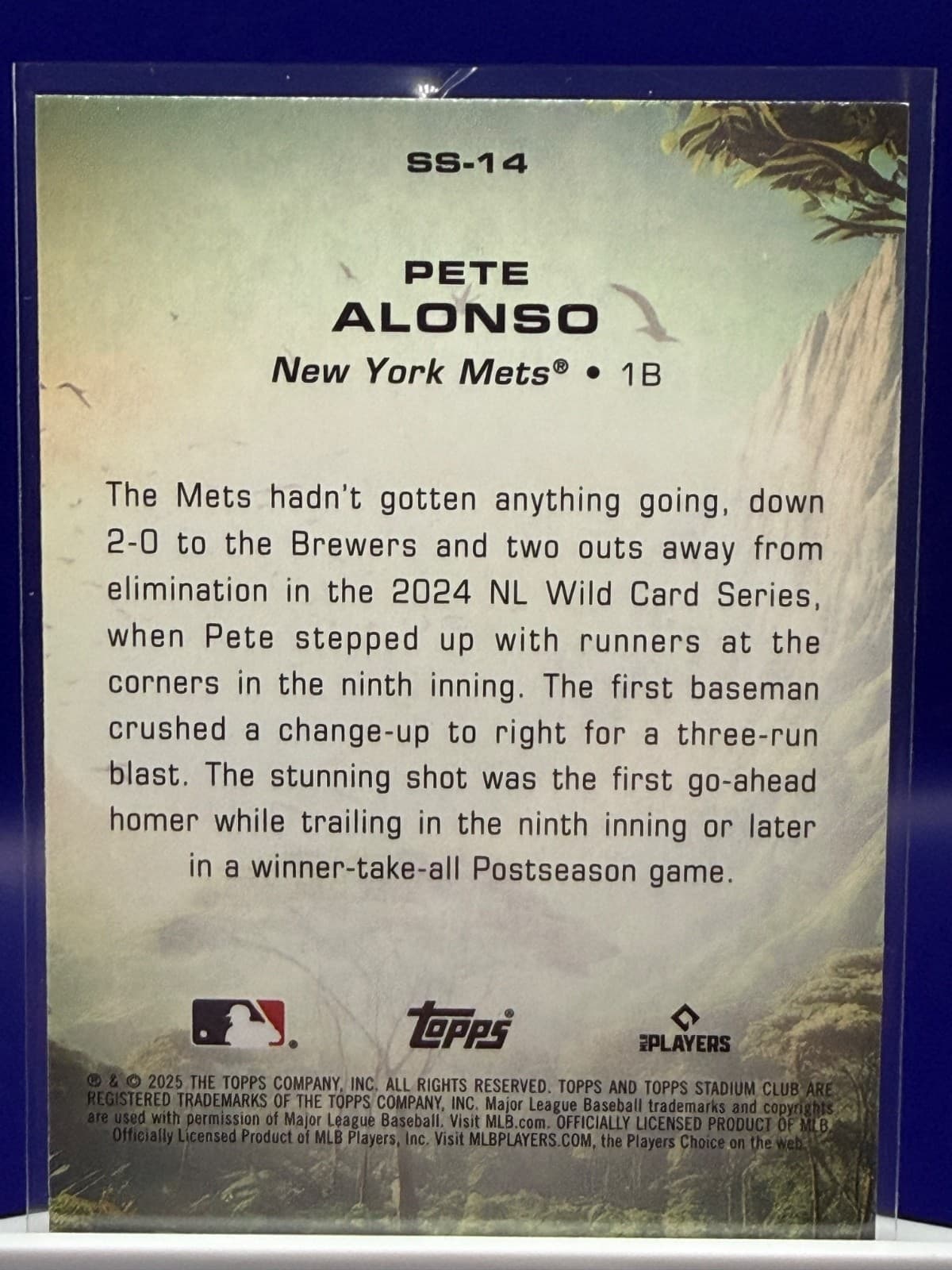 2025 Topps Stadium Club Pete Alonso Savage Sluggers SS-14 Mets - Thumbnail 2