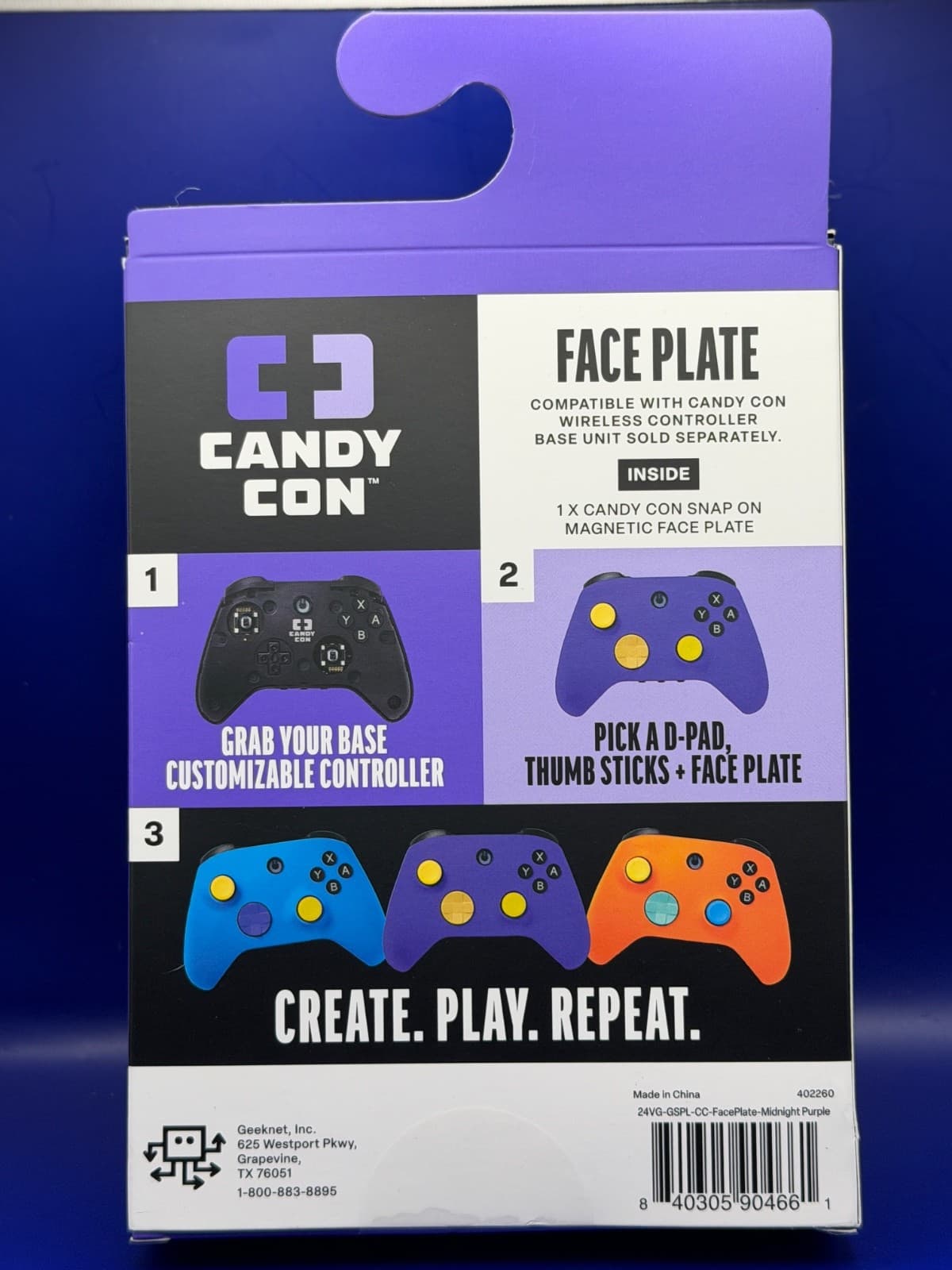 Candy Con Midnight Purple Face Plate GameStop Exclusive New Switch PC Tested - Thumbnail 2