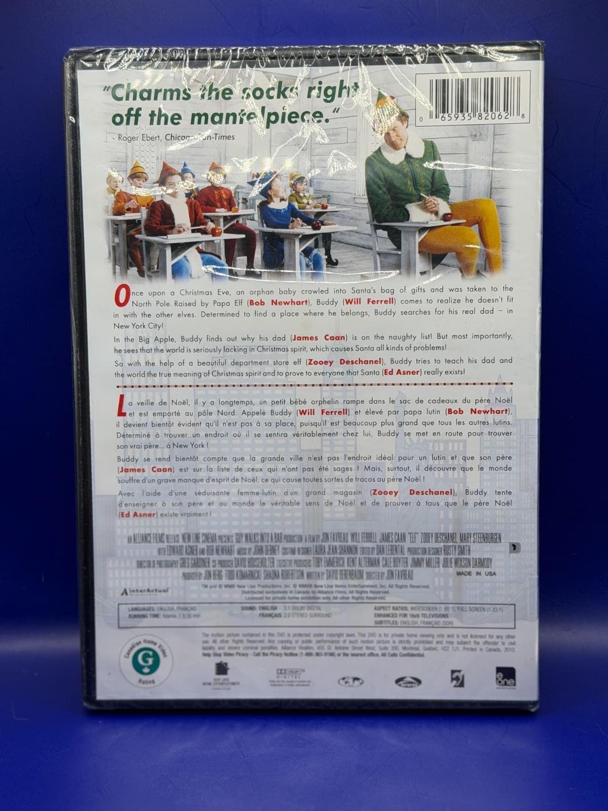 Elf DVD New Sealed Will Ferrell James Caan Zooey Deschanel Christmas Movie - Thumbnail 2