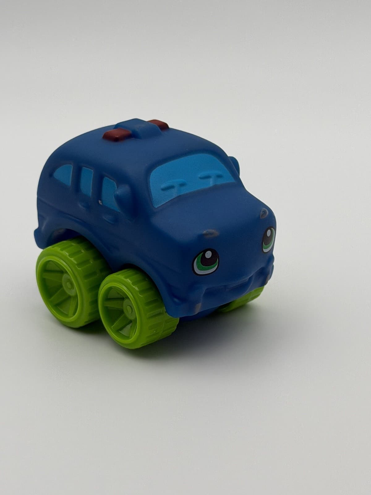 Baby Wheels Police Car Soft Squeezable Toy Blue Green - Thumbnail 2