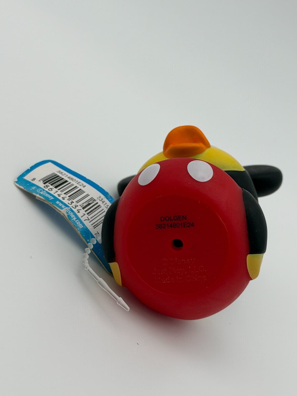 Disney Mickey The Black Mouse Rubber Duck 2.5” Just Play Tag Attached - Thumbnail 5