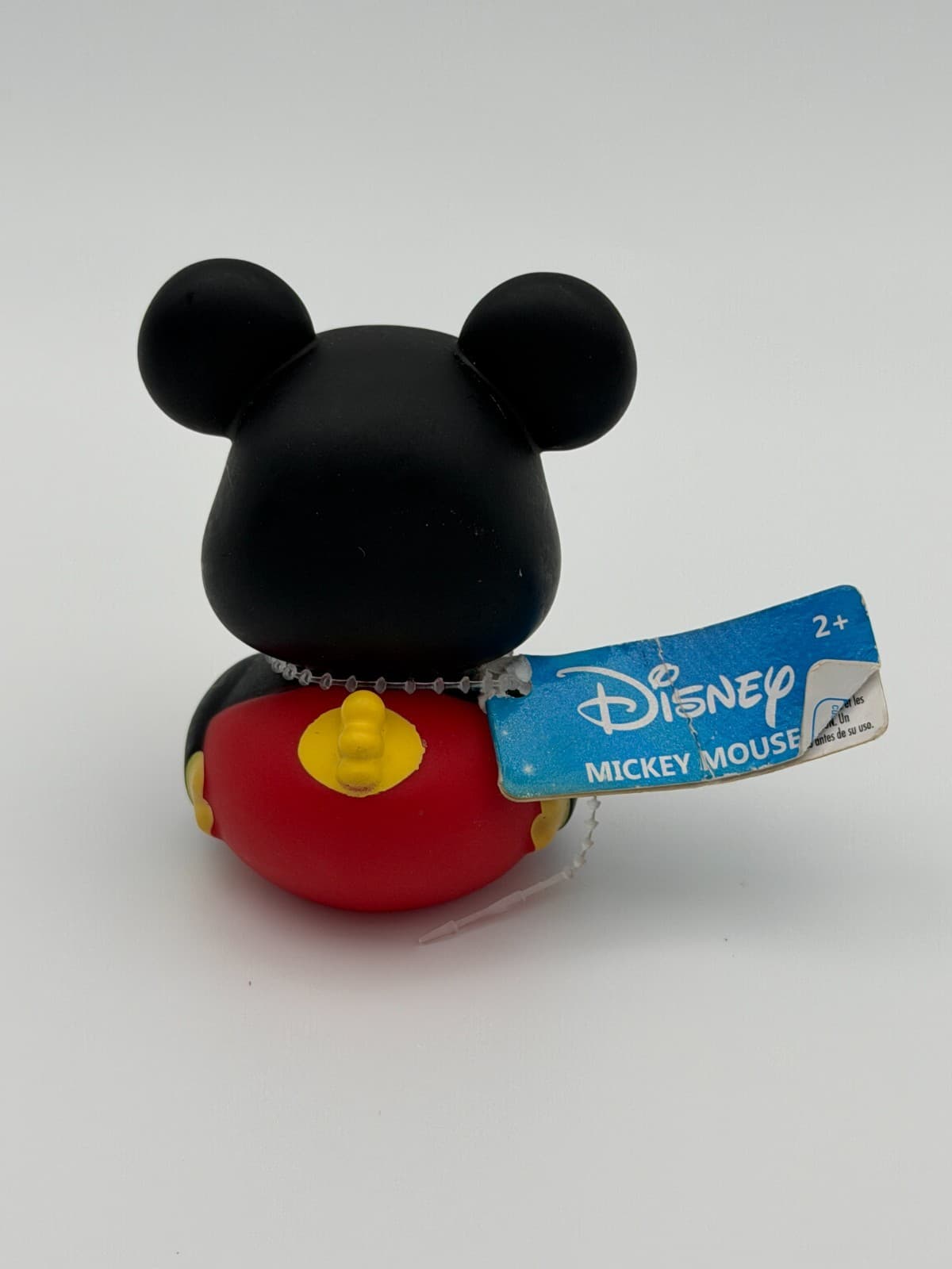 Disney Mickey The Black Mouse Rubber Duck 2.5” Just Play Tag Attached - Thumbnail 3