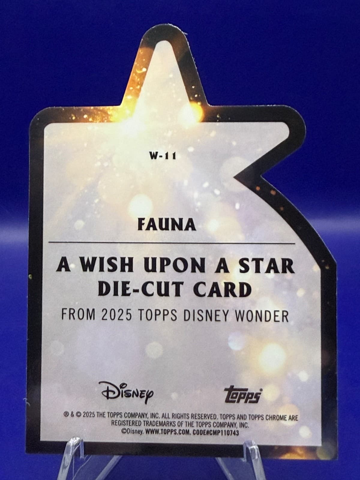 2025 Topps Disney Wonder Fauna #W-11 Wish Upon A Star Chrome Die-Cut - Thumbnail 2