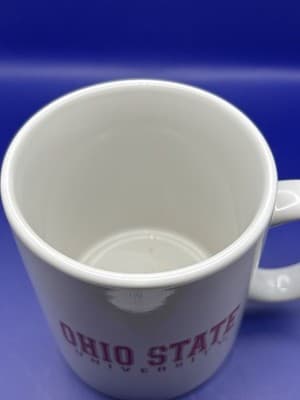 Ohio State University White Ceramic Coffee Mug Red Logo Cup NCAA OS - Thumbnail 4