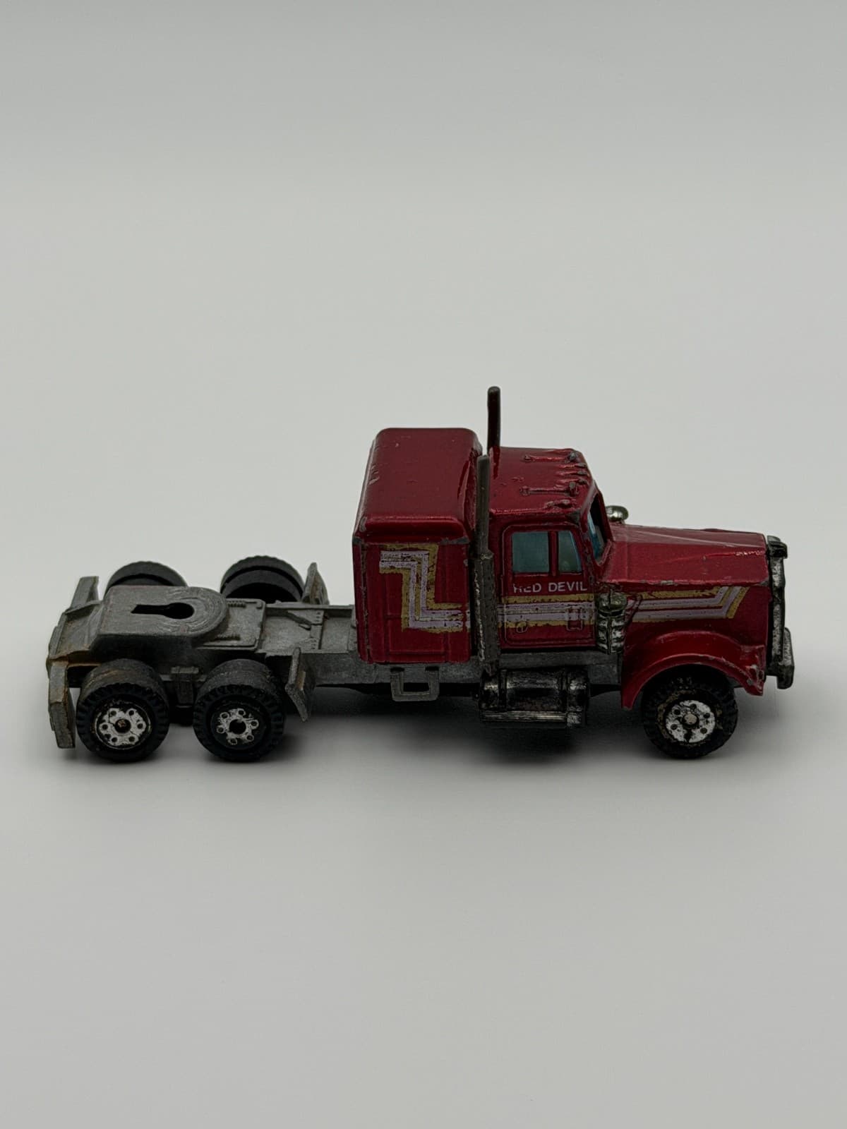 Vintage Diecast Semi Truck Lot Yatming Kenworth Red Yellow Hong Kong - Thumbnail 4