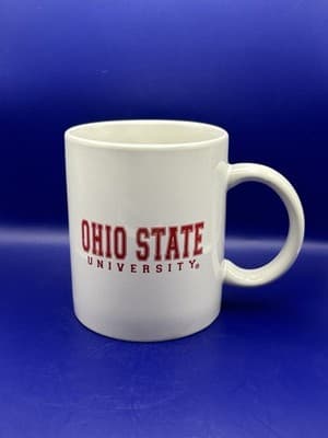 Ohio State University White Ceramic Coffee Mug Red Logo Cup NCAA OS - Thumbnail 3