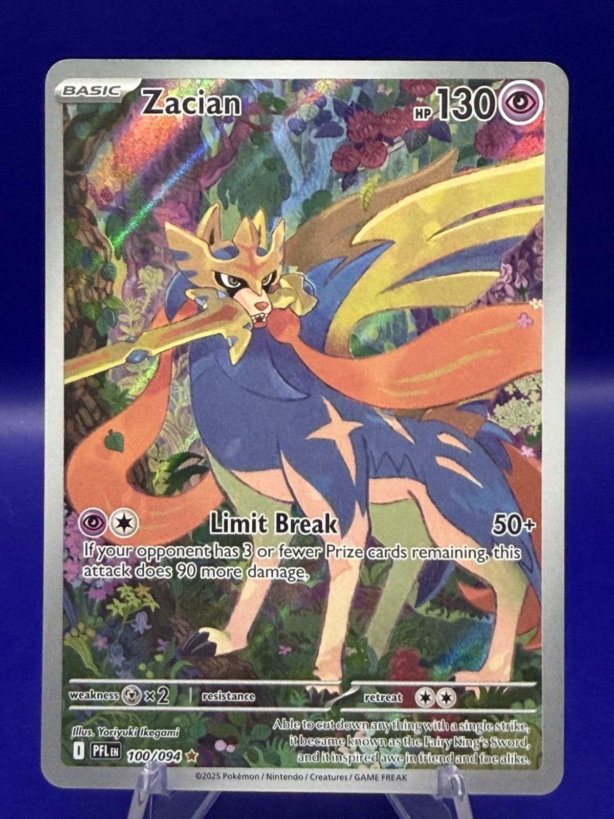 Pokemon TCG Zacian 100/094 Illustration Rare IR ME02 Phantasmal Flames