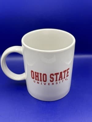 Ohio State University White Ceramic Coffee Mug Red Logo Cup NCAA OS - Thumbnail 2