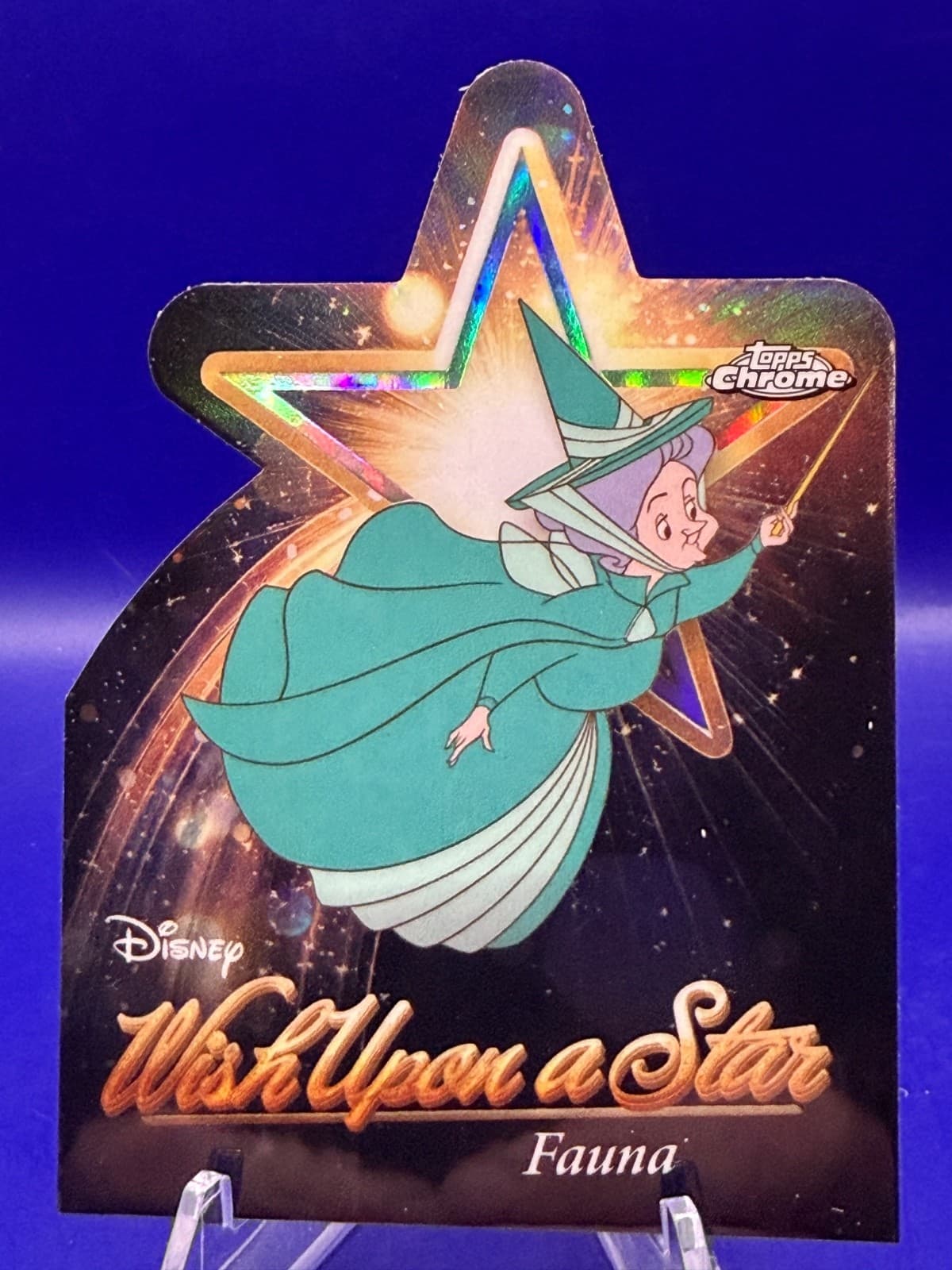 2025 Topps Disney Wonder Fauna #W-11 Wish Upon A Star Chrome Die-Cut