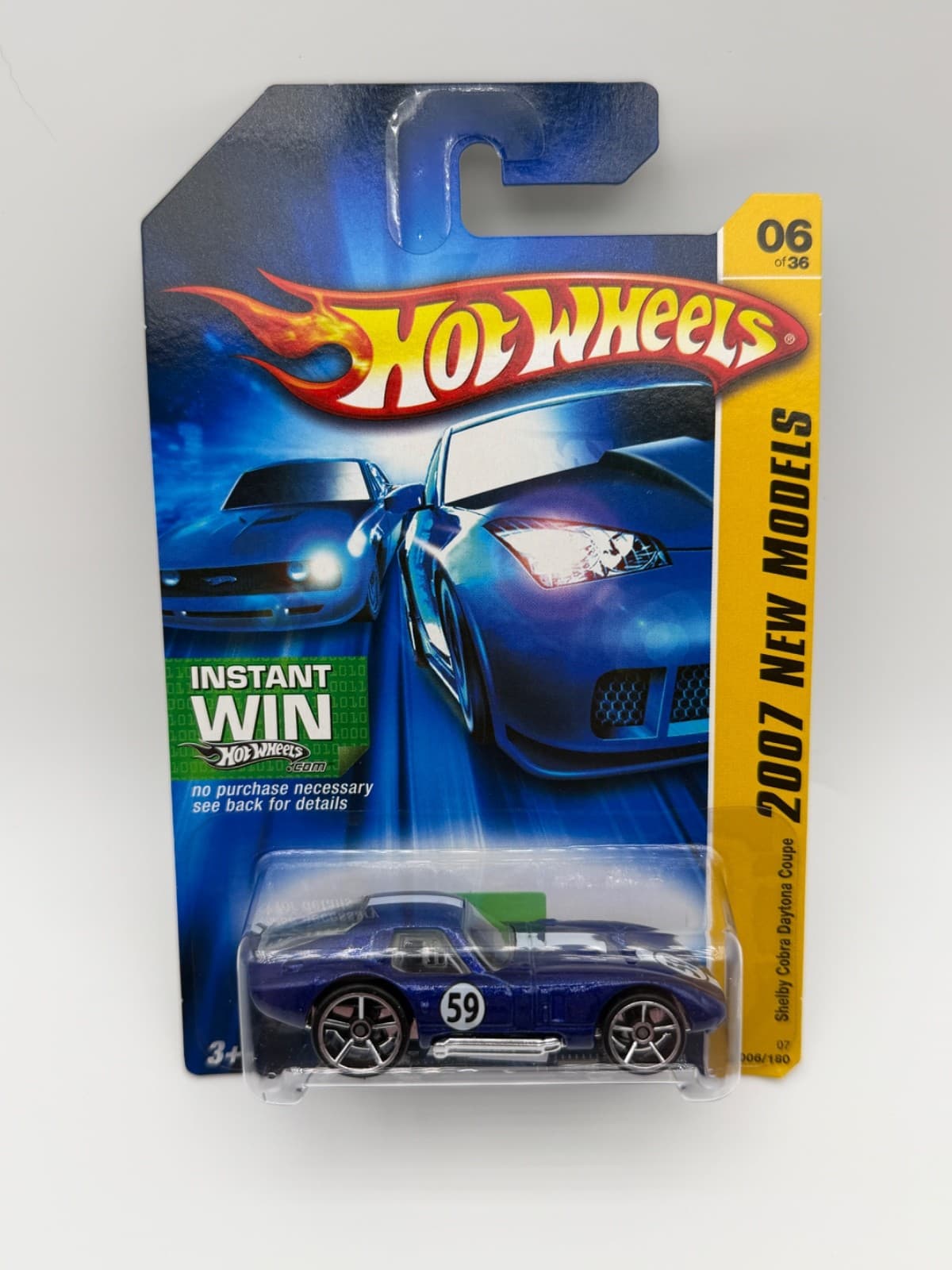 Hot Wheels 2007 Shelby Cobra Daytona Coupe 06/36 New Models Blue Carded