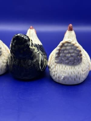 Warren Kimble HENNY PENNY mini salt & pepper shakers 4 PCS SET Black Ivory - Thumbnail 8