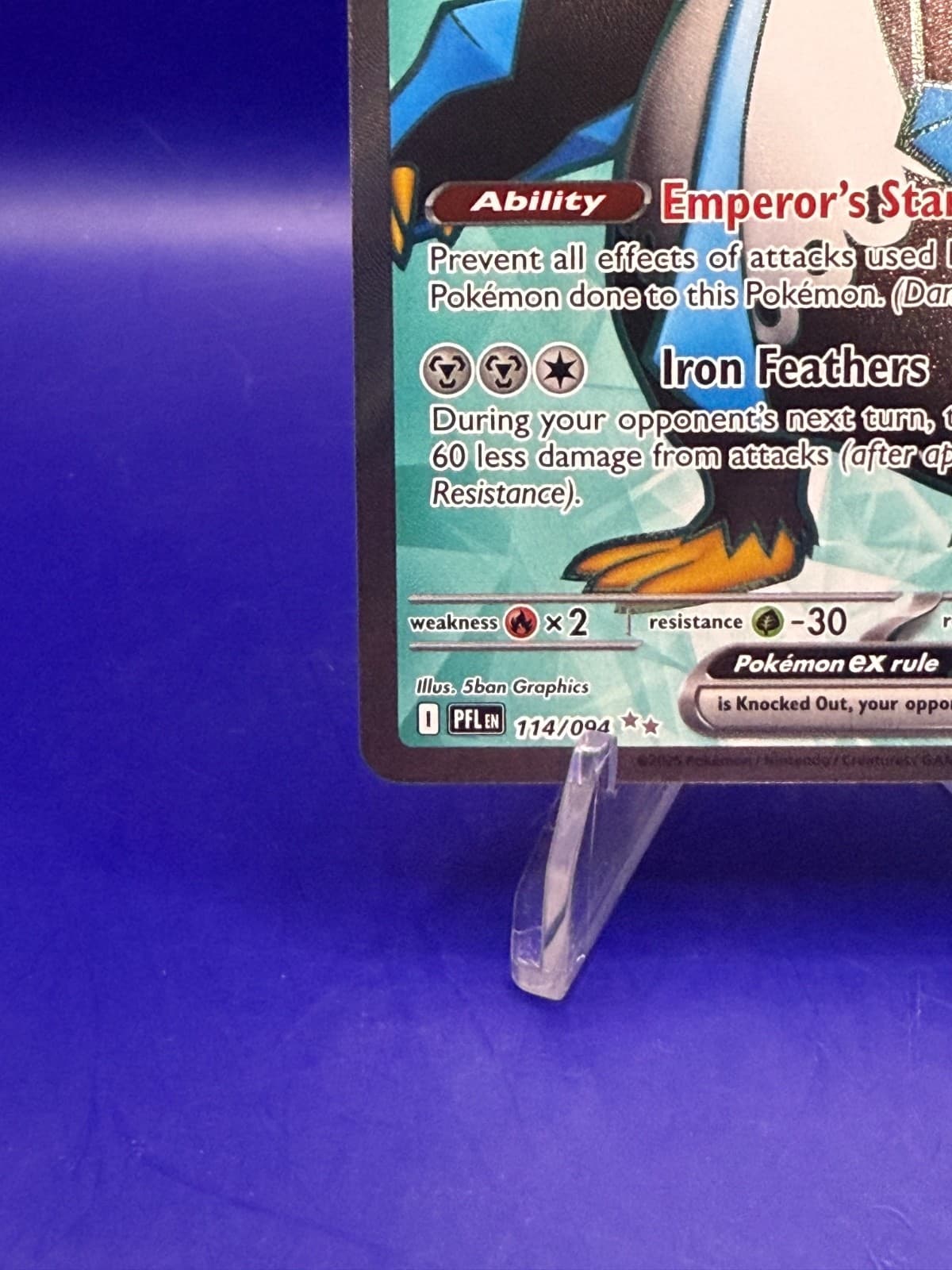 Pokemon TCG Empoleon ex 114/094 Ultra Rare Full Art Phantasmal Flames - Thumbnail 6