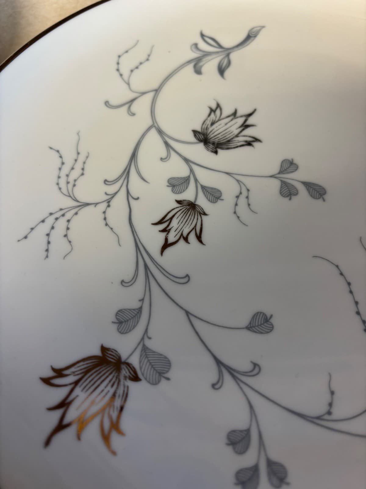 Bareuther Bavaria Silver Arbor Dinner Plates Lot of 2 Germany Chip/Fading - Thumbnail 5