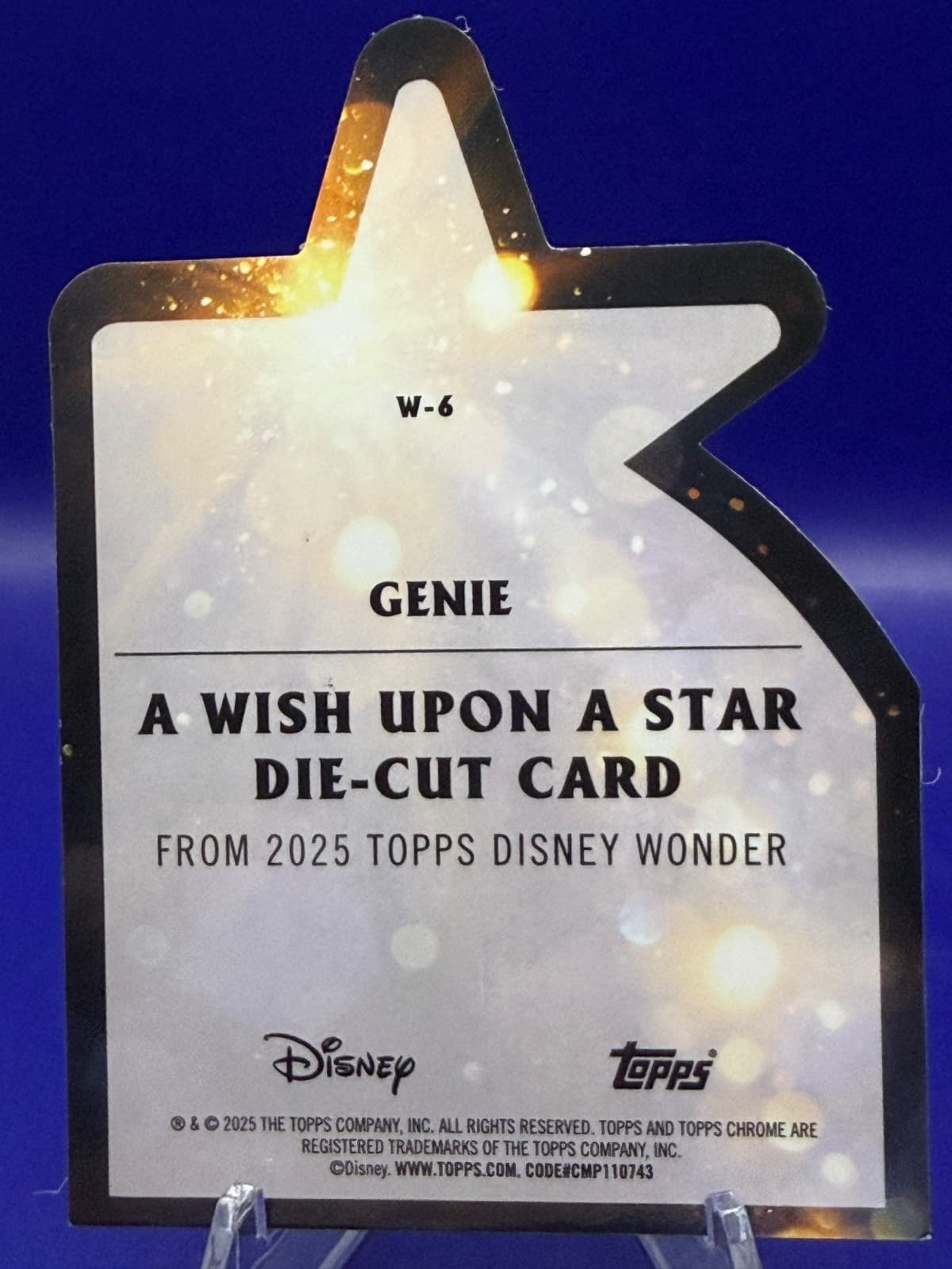 2025 Topps Disney Wonder Genie #W-6 Wish Upon A Star Chrome Die-Cut - Thumbnail 2