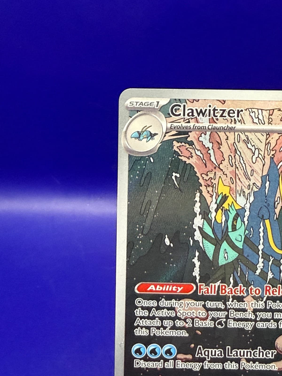 Pokemon TCG Clawitzer 141/132 Illustration Rare IR ME01 Mega Evolution - Thumbnail 3