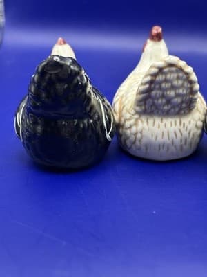 Warren Kimble HENNY PENNY mini salt & pepper shakers 4 PCS SET Black Ivory - Thumbnail 7