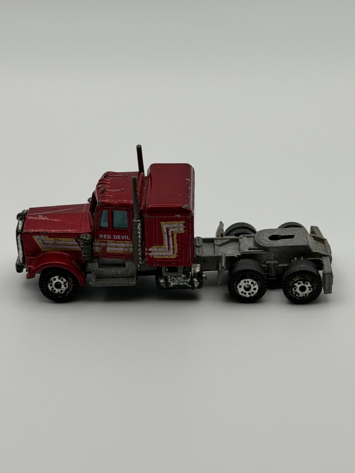 Vintage Diecast Semi Truck Lot Yatming Kenworth Red Yellow Hong Kong - Thumbnail 3