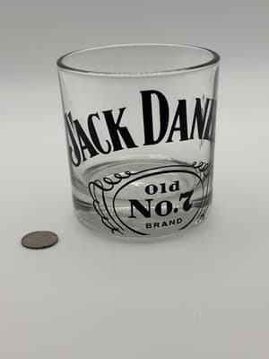 Jack Daniels Old No. 7 Tennessee Portrait Rocks Drinking Glass New-Whiskey-drink