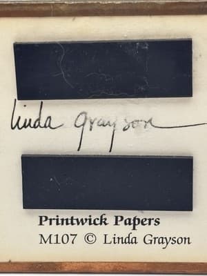 LINDA GRAYSON PRINTWICK PAPERS “The Most Beautiful Things” M107 Appears Signed - Thumbnail 5