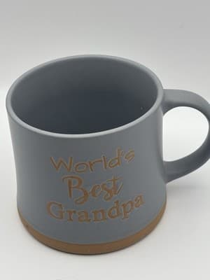 Cracker Barrel Stoneware Mug - Says " Worlds Best Grandpa" - No chips or cracks - Thumbnail 2