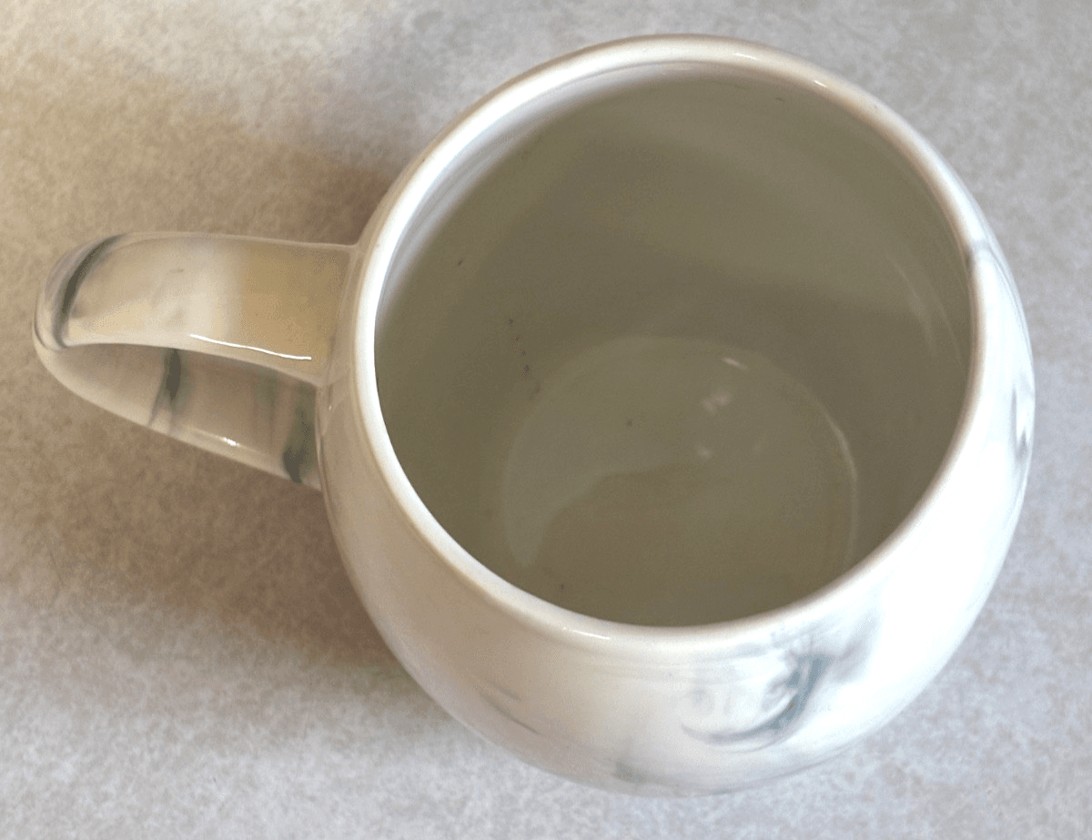 Unbranded Black White Marbled Ceramic Stoneware Coffee Mug Heavy - Thumbnail 3