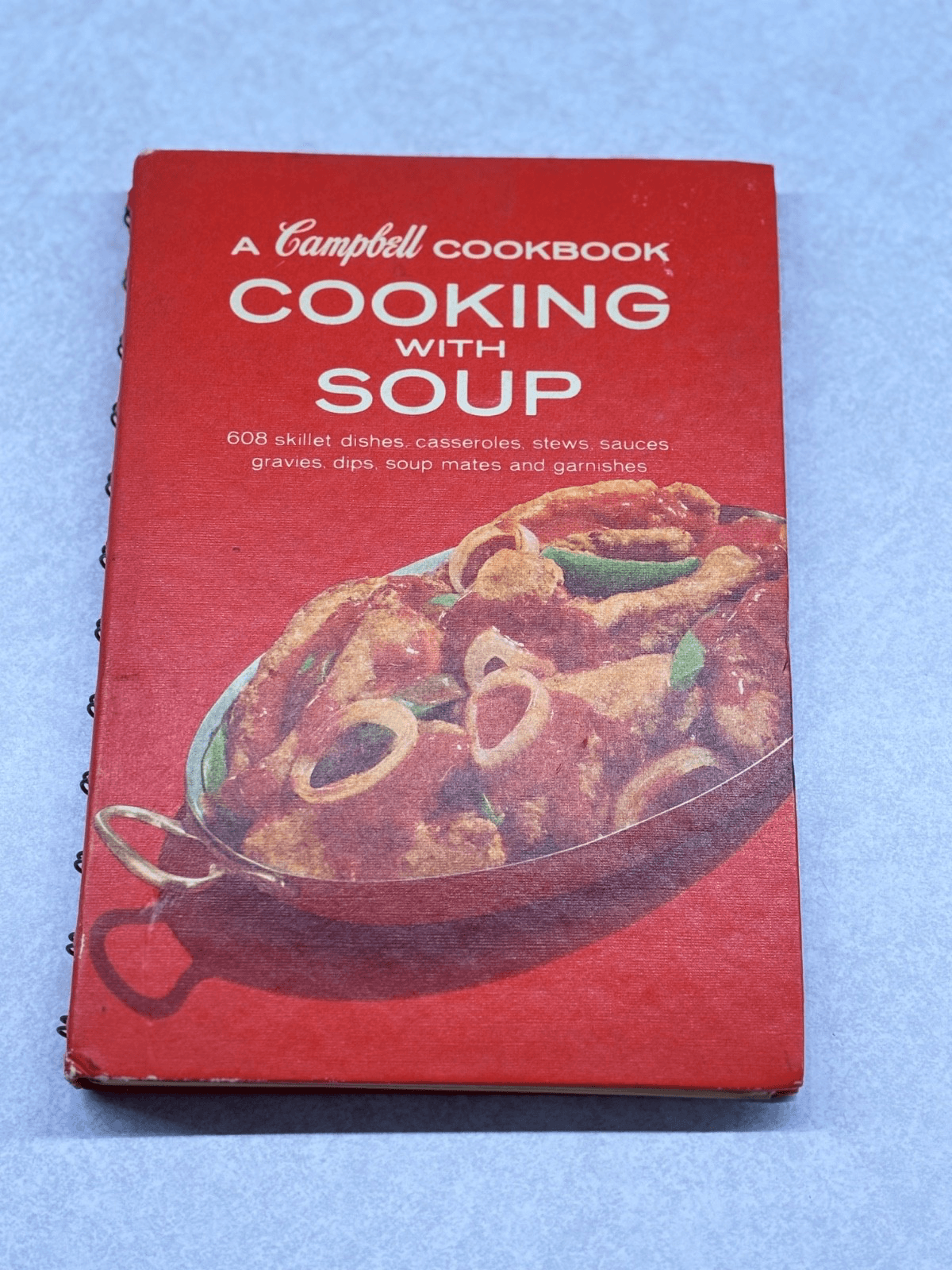 Vintage Campbell Cookbook Cooking With Soup Recipes Ring Bound Spiral HC 1970