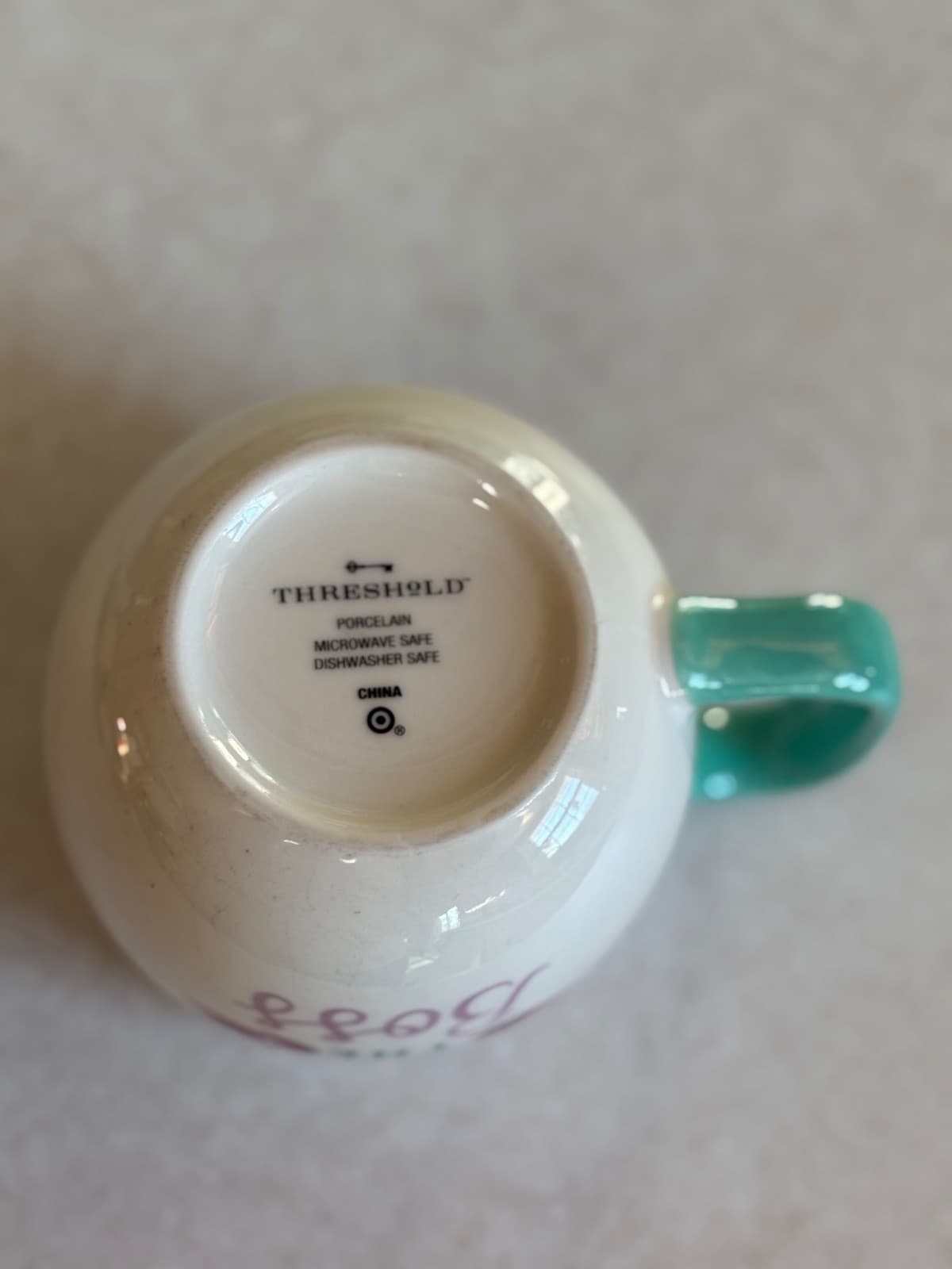 Threshold Moms The Boss Porcelain Coffee Mug Teal Handle Target 14 oz NM Ceramic - Thumbnail 6