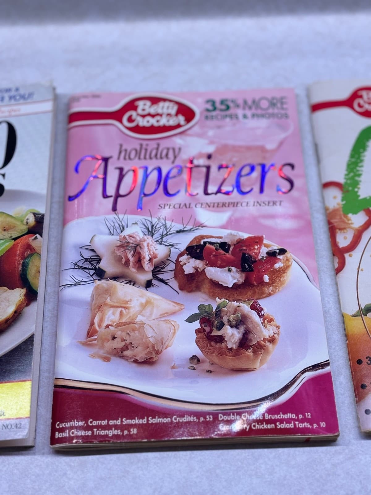 Betty Crocker Recipe Magazine Lot 4 Under 350 Calories Holiday Appetizers NM - Thumbnail 4