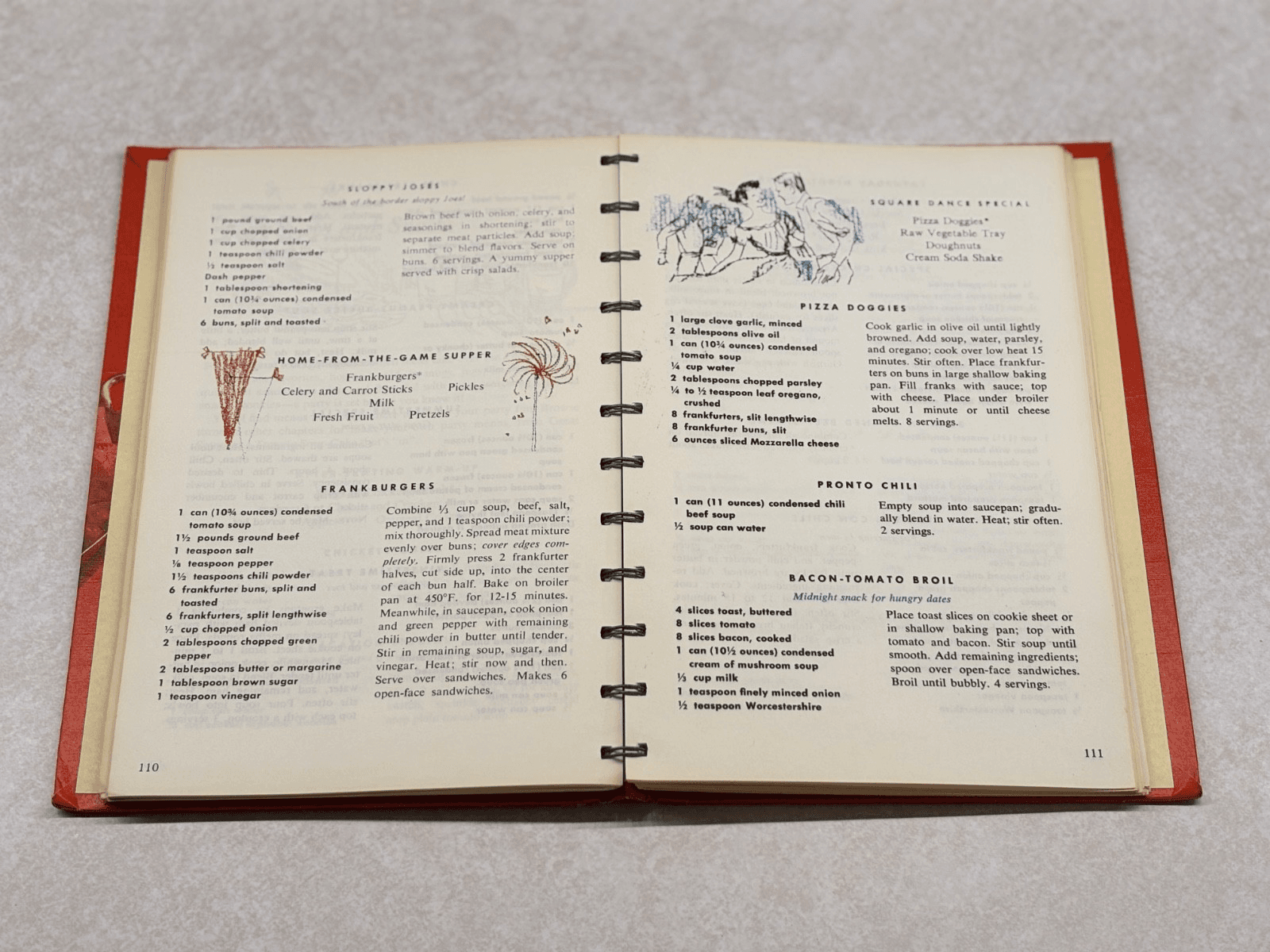 Vintage Campbell Cookbook Cooking With Soup Recipes Ring Bound Spiral HC 1970 - Thumbnail 6
