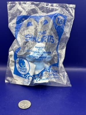McDonalds' Happy Meal Toys The Smurfs Panicky from 2011 NIP# 16-cake Topper
