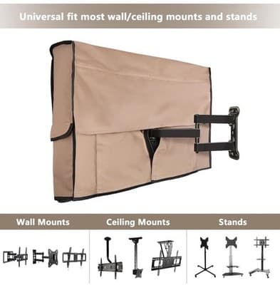 Durable Waterproof TV Cover for Outdoor Use, Fits 55-59 Inch Screens Securely - Thumbnail 5