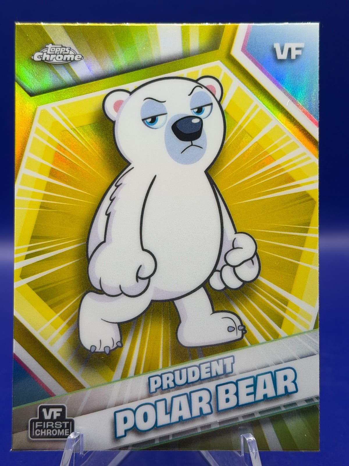 2026 Topps Chrome VeeFriends Prudent Polar Bear #144 Yellow Refractor