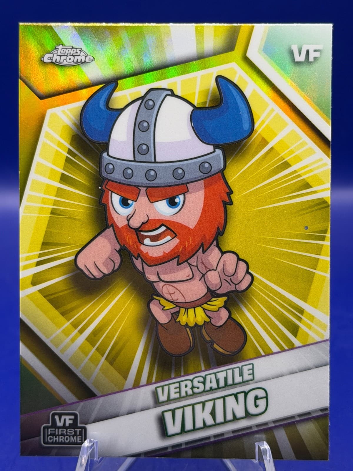 2026 Topps Veefriends VERSATILE VIKING Yellow Refractor VF First Chrome #6