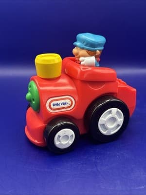 Vintage Tikes Choo Choo Zoo Train is a red plastic toy train Untested
