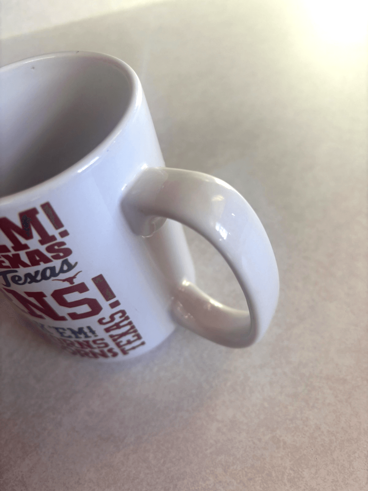 Texas Longhorns Hook Em Horns EST 1883 White Ceramic Coffee Mug Cup NM - Thumbnail 5