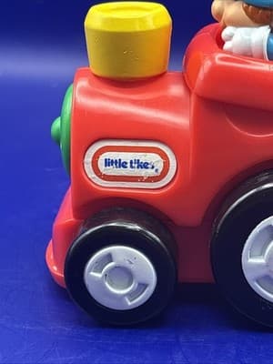 Vintage Tikes Choo Choo Zoo Train is a red plastic toy train Untested - Thumbnail 3